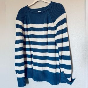 Aerie Striped Blue and White Bistro Sweater
